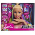 Barbie Deluxe głowa do stylizacji tęczowe włosy opakowanie