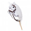 Tootiny Koń na kiju Hobby Horse HOPPIHORSE A3 Leopard - biały, maść tarantowata
