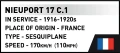 Cobi Klocki Klocki Nieuport 17 C.1 277 klocków