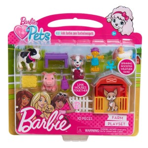 Barbie Pets zestaw do zabawy Farma 10 części