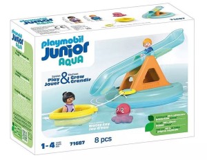 Playmobil Zestaw z figurkami Junior Aqua 71 687 Pływająca wyspa ze zjeżdżalnią