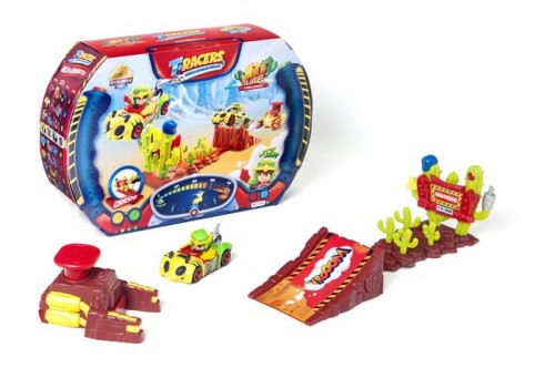 T-Racers Eagle Jump Zestaw Rampa Skocznia Auto figurki i opakowanie.jpg