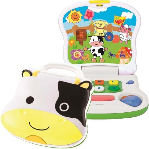 Mój pierwszy laptop krówka Interaktywny zabawka edukacyjna Smily Play