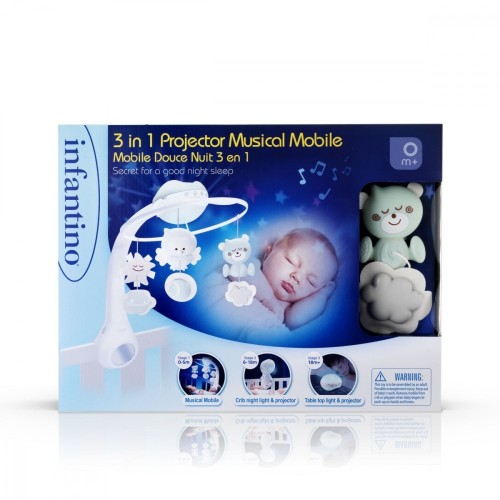 B-kids Infantino Muzyczna karuzelka 3w1 zielona