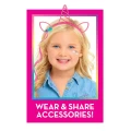 Barbie Deluxe Głowa do stylizacji i czesania Glitter Hair dziewczynka z opaska z rogiem i uszami jednorozca.jpg