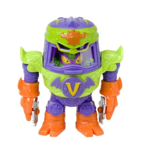 Super Zings seria 7 Super Things Power Machines Power Bot Iron Ninja figurka pomaranczowe rekawice i buty fioletowo zielony.jpg