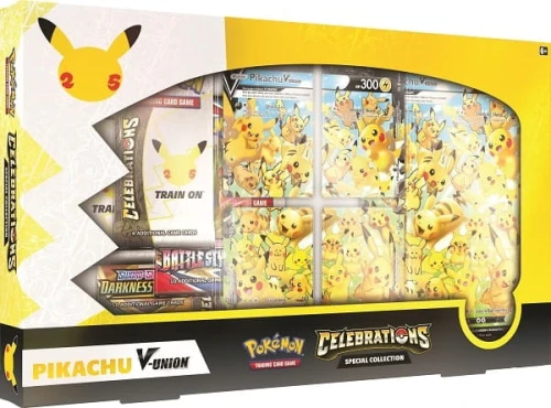 Pokemon TCG Celebrations 25th Special Collection Pikachu V Union karty Pokemon1-min.jpg