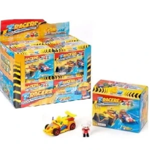T-Racers Turbo Wheel Seria 3 Zabawka Auto Kierowca 8 sztuk Box