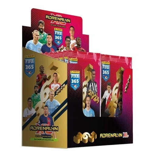 Fifa 365 Adrenalyn XL 2024 saszetka z kartami BOX 50 saszetek Panini 300 kart opakowanie.jpg