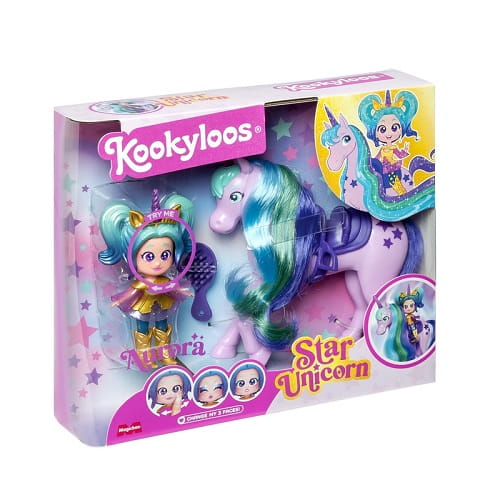 KookyLoos Star Unicorn Gwiezdny Jednorożec z lalką Aurora Zestaw 1.jpg