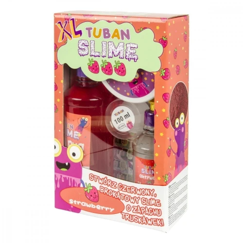 TUBAN Masa plastyczna Zestaw super slime - Truskawka XL