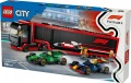 LEGO Klocki City 60445 F1 Ciężarówka z bolidami RB20 i AMR24 F1