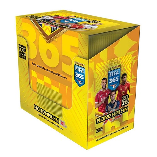 Fifa 365 Adrenalyn XL 2026 saszetka z kartami BOX 50 saszetek Panini 300 kart box.jpg