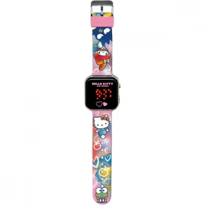 Kids Euroswan Zegarek LED z kalendarzem Hello Kitty