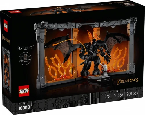 LEGO Klocki Icons 10367 Władca pierścieni: Book nook z Balrogiem