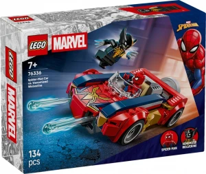 LEGO Klocki Super Heroes 76336 Spider-Man w samochodzie kontra zvenomowany Wolverine
