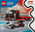 LEGO Klocki City 60493 Ciężarówka F1 z bolidem Audi F1