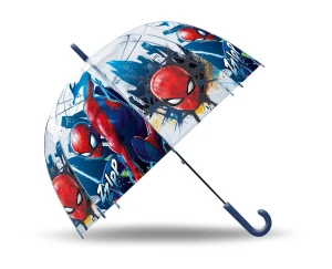 Kids Euroswan Parasolka przezroczysta manualna Spiderman