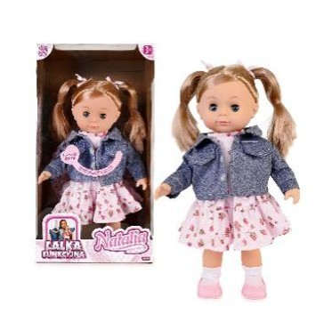 Artyk Lalka Natalia mówi po polsku 39 cm w granatowej kurtce