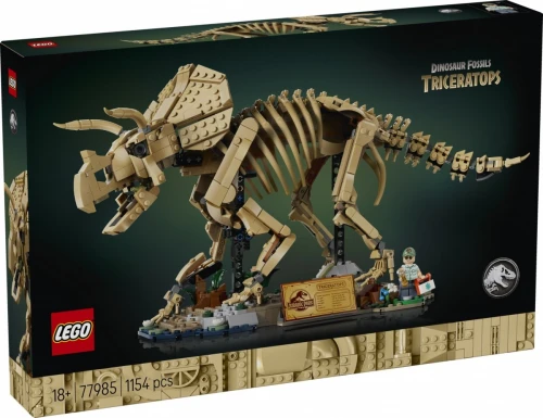 LEGO Klocki Jurassic World 77985 Szkielety dinozaurów: Triceratops
