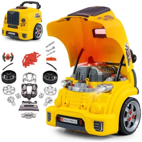 Milly Mally Zestaw mechanik warsztat silnik rozkręcalny N-Gine żółty