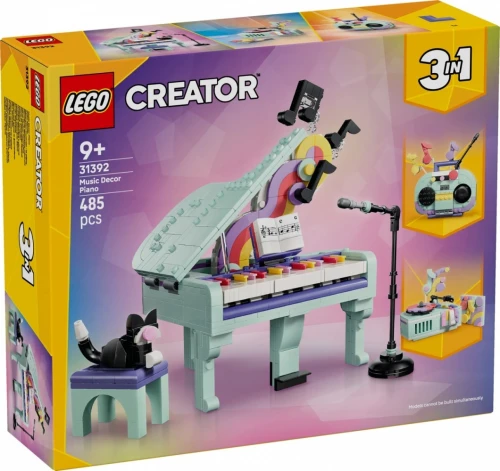 LEGO Klocki Creator 31392 Dekoracyjny fortepian z kotem