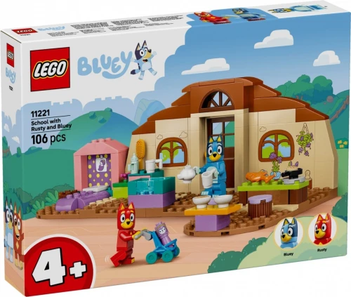 LEGO Klocki Bluey 11221 Szkoła z Ryżykiem i Blue