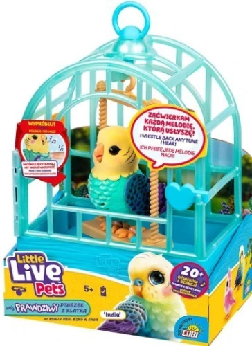 Cobi Figurka interaktywna Little Live Pets - Mój prawdziwy ptaszek błękitno-żółty