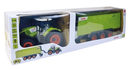 MALIK Happy People Traktor Claas Axion R/C z przyczepą Cargos